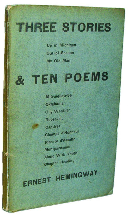 About "Three Stories & Ten Poems" (1923)