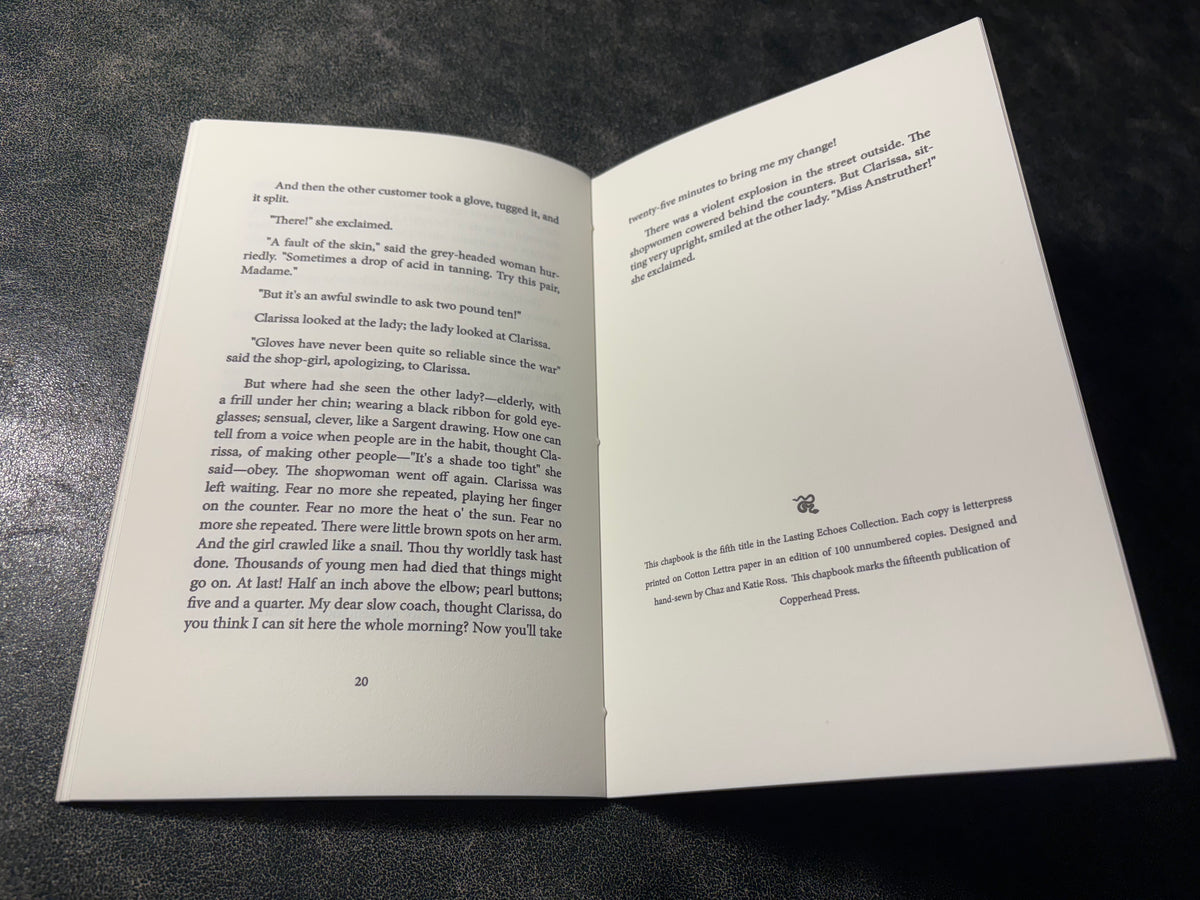 Mrs Dalloway in Bond Street, Lasting Echoes No. 5 — Virginia Woolf
